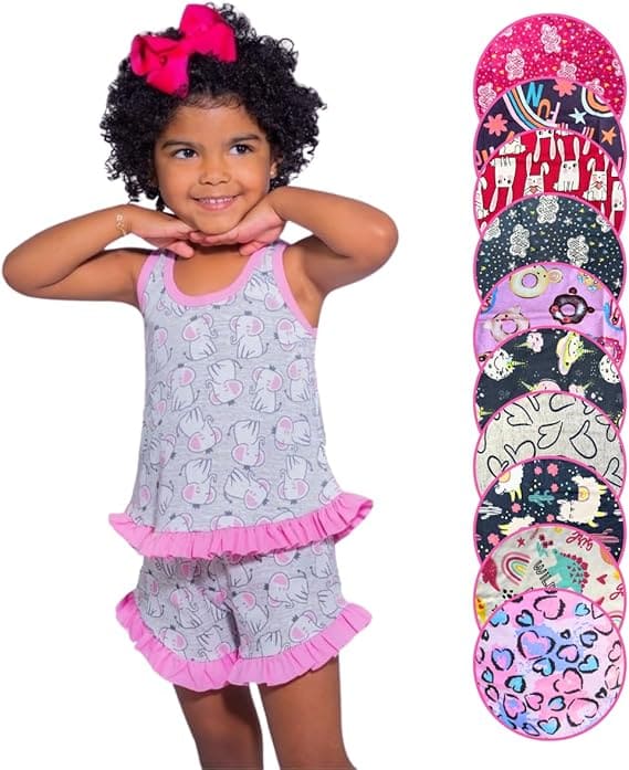 Pijama infantil de elefantes com várias estampas disponíveis